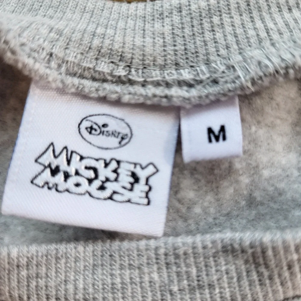 Disney Mickey Mouse Paris France Sweatshirt Gray Eiffel Tower Graphic Mens M